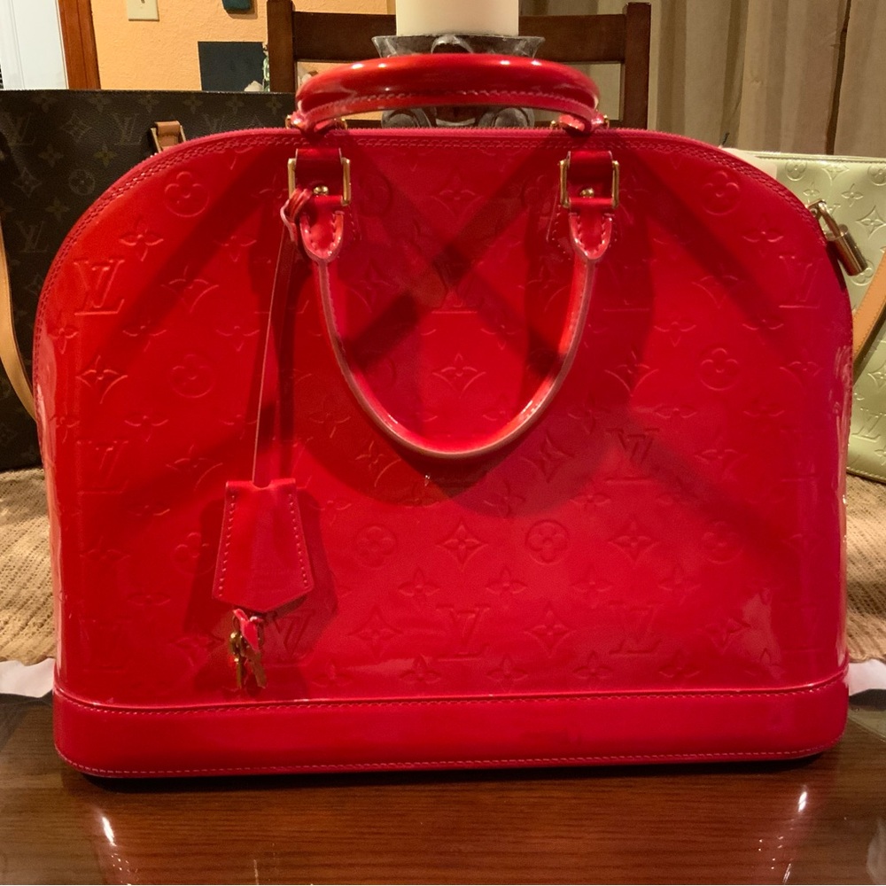 —SOLD—LV Red Vernis GM Alma